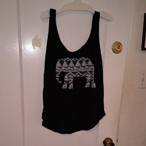 Billabong | Black Tank Top with Elephant Design